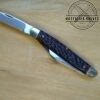 Vintage Kutmaster Utica, NY, Large 3 Blade Stockman with Jigged Bone Handle Scales, Brass Liners and Pins [Used - Pristine Cond.] - Image 8