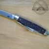 Vintage Kutmaster Utica, NY, Large 3 Blade Stockman with Jigged Bone Handle Scales, Brass Liners and Pins [Used - Pristine Cond.] - Image 7