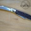 Vintage Kutmaster Utica, NY, Large 3 Blade Stockman with Jigged Bone Handle Scales, Brass Liners and Pins [Used - Pristine Cond.] - Image 6