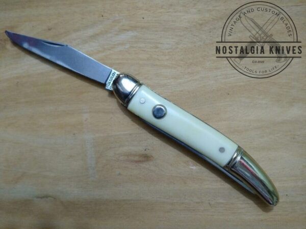 Vintage Providence Cutlery, Prov. R.I. White Handle, 7.5″ Fish Knife w/Scaler and Opener[Unused – Pristine Mint Cond.] Collectible Knives