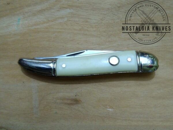 Vintage Providence Cutlery, Prov. R.I. White Handle, 7.5″ Fish Knife w/Scaler and Opener[Unused – Pristine Mint Cond.] Collectible Knives