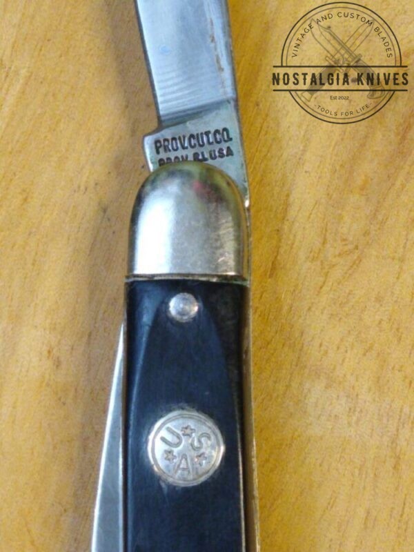 Vintage Providence Cutlery Co. Prov. RI – Medium 3 Blade Stockman Pocket Knife with Smooth Black Delrin Handle Scales [Unused – Pristine Mint Cond.] Everyday Carry[EDC]