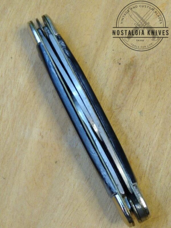 Vintage Providence Cutlery Co. Prov. RI – Medium 3 Blade Stockman Pocket Knife with Smooth Black Delrin Handle Scales [Unused – Pristine Mint Cond.] Everyday Carry[EDC]