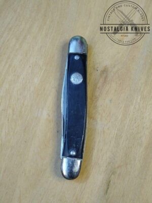 Vintage Providence Cutlery Co. Prov. RI - Medium 3 Blade Stockman Pocket Knife with Smooth Black Delrin Handle Scales [Unused - Pristine Mint Cond.]
