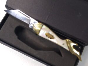 Steel Warrior Lady Boot Knife with Abalone handle in Orig. Packaging [Unused - Pristine Mint Cond.]