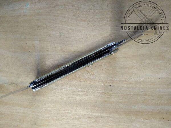 Vintage Böker USA 3 Blade Slant Bolster Stockman 9885, w/ Cracked Ice Celluloid Handle Scales [Used – Near Mint Cond.] Böker