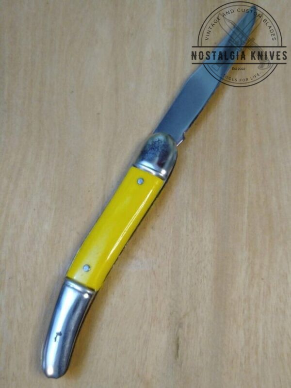 True Nostalgia – ‘The Ideal’ Vintage Sportsman Pocket Knife w/ Yellow Handle [NOS] Everyday Carry[EDC]
