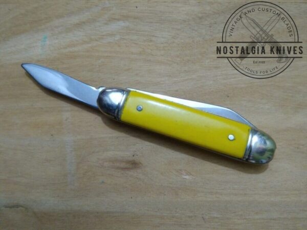 ‘The Ideal’ Vintage 3.5″ Jack Knife w/ Yellow Handle [NOS – Mint Cond.] Collectible Knives campgear