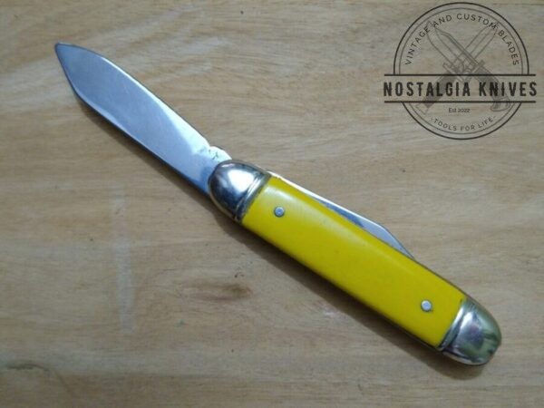 ‘The Ideal’ Vintage 3.5″ Jack Knife w/ Yellow Handle [NOS – Mint Cond.] Collectible Knives campgear