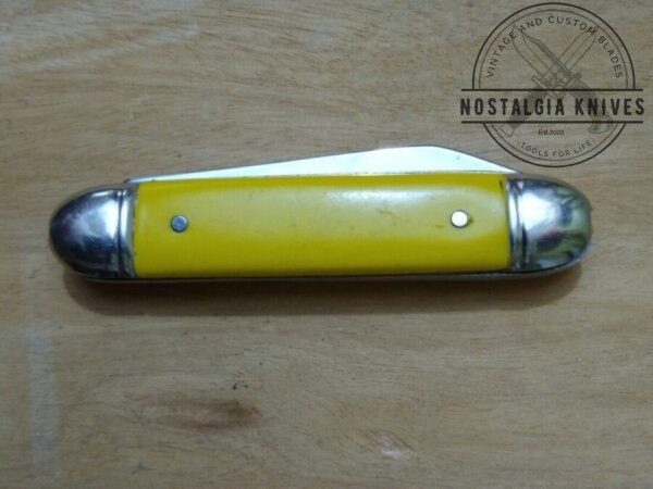 ‘The Ideal’ Vintage 3.5″ Jack Knife w/ Yellow Handle [NOS – Mint Cond.] Collectible Knives campgear