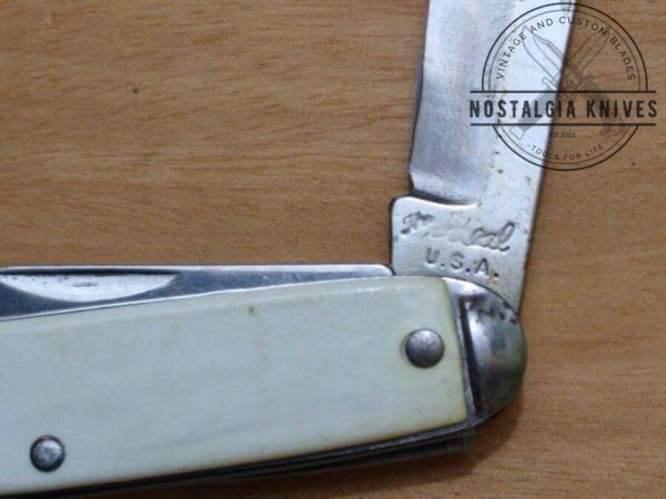 ‘The Ideal’ Vintage 3.5″ Jack Knife w/ White Handles [Used – Near Mint Cond.] Collectible Knives campgear