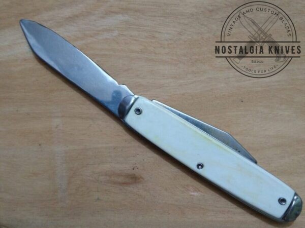 ‘The Ideal’ Vintage 3.5″ Jack Knife w/ White Handles [Used – Near Mint Cond.] Collectible Knives campgear