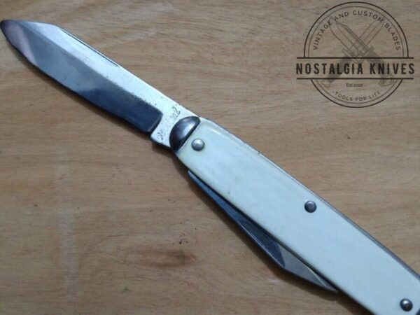 ‘The Ideal’ Vintage 3.5″ Jack Knife w/ White Handles [Used – Near Mint Cond.] Collectible Knives campgear