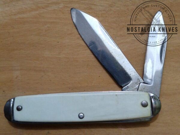 ‘The Ideal’ Vintage 3.5″ Jack Knife w/ White Handles [Used – Near Mint Cond.] Collectible Knives campgear