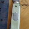 Vintage KENT USA 2 Blade Pocket Knife with Steel Badge and Bolsters, White Pearl Handle Scales, Brass Liners and Pins [Used- Good Cond.] - Image 6