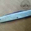Vintage KENT USA 2 Blade Pocket Knife with Steel Badge and Bolsters, White Pearl Handle Scales, Brass Liners and Pins [Used- Good Cond.] - Image 2