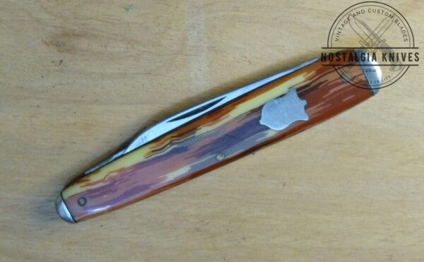 Vintage Camillus 1940’s Sword Brand 2 Blade Pocket Knife with Multi-colored handle[Used -Near Mint Cond.] Camillus Cutlery