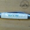 Vintage Imperial Gravity Lock/Trick Close Pocket Knife - Printing on Handle; "GO N'EIRIGH AN T'ATH LEAT" [Used - Pristine Cond.] - Image 4