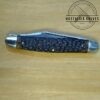 Vintage Kutmaster Utica, NY, Large 3 Blade Stockman with Jigged Delrin Scales, Brass Liners and Pins [Used - Mint Cond.]