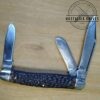Vintage Kutmaster Utica, NY, Large 3 Blade Stockman with Jigged Delrin Scales, Brass Liners and Pins [Used - Mint Cond.] - Image 12