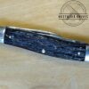 Vintage Kutmaster Utica, NY, Medium 3 Blade Stockman with Jigged Bone Scales, Brass Liners and Pins [Used - Mint Cond.] - Image 2