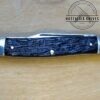 Vintage Kutmaster Utica, NY, Medium 3 Blade Stockman with Jigged Bone Scales, Brass Liners and Pins [Used - Mint Cond.]