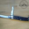 Vintage Kutmaster Utica, NY, Medium 3 Blade Stockman with Jigged Bone Scales, Brass Liners and Pins [Used - Mint Cond.] - Image 6