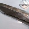 Handmade in TX, USA - Damascus 14" Fixed Blade Bowie knife with Damascus guard and butt cap. New Leather Belt Sheath, with that new leather smell [New-Unused] - Image 7