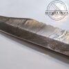 Handmade in TX, USA - Damascus 14" Fixed Blade Bowie knife with Damascus guard and butt cap. New Leather Belt Sheath, with that new leather smell [New-Unused] - Image 8