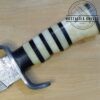 Damascus 15" kukri with Damascus guard and butt cap. Handmade in TX, USA - New Leather Belt Sheath, with that new leather smell.. =] [Unused - Pristine Cond.] - Image 13
