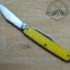 Vintage 'The Ideal' Jack knife, 2 blade Pocket knife with Jigged Yellow Scales[Unused - Pristine Cond.] - Image 5
