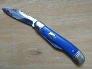 Vintage 'The Ideal' 2 blade Jack Knife w/ Blue Handle [Unused - Mint Cond.]