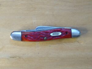 Vintage Case XX USA, Medium Red Bone Handle DR6318 SS, 1989 3 Blade Stockman Pocket Knife [Used - Mint Cond.]