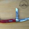 Vintage Case XX USA, Medium Red Bone Handle DR6318 SS, 1989 3 Blade Stockman Pocket Knife [Used - Mint Cond.] - Image 4