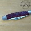 Vintage Case XX USA, Medium Red Bone Handle DR6318 SS, 1989 3 Blade Stockman Pocket Knife [Used - Mint Cond.] - Image 3