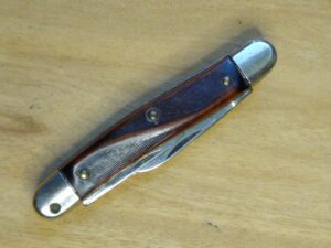 Anvil Brand USA Pat. #3317996 - Honed Edge/103 stamp, Small 3 Blade Stockman Pocket Knife [Used - Mint Cond]