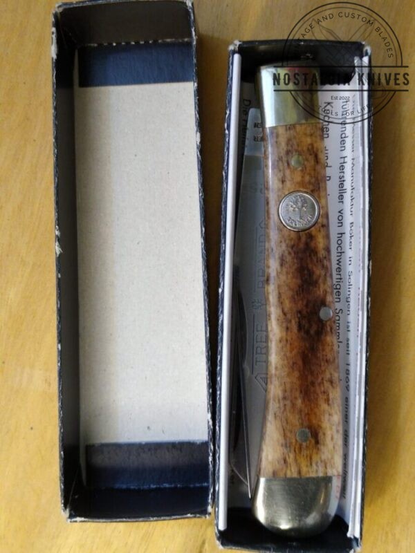 Vintage Böker Solingen 2525 Trapper – 2 blade Jack knife In Original Packaging. [Unused – Pristine Cond.] Böker