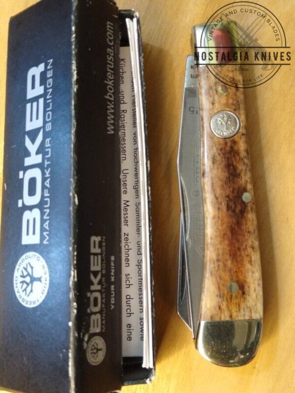Vintage Böker Solingen 2525 Trapper – 2 blade Jack knife In Original Packaging. [Unused – Pristine Cond.] Böker