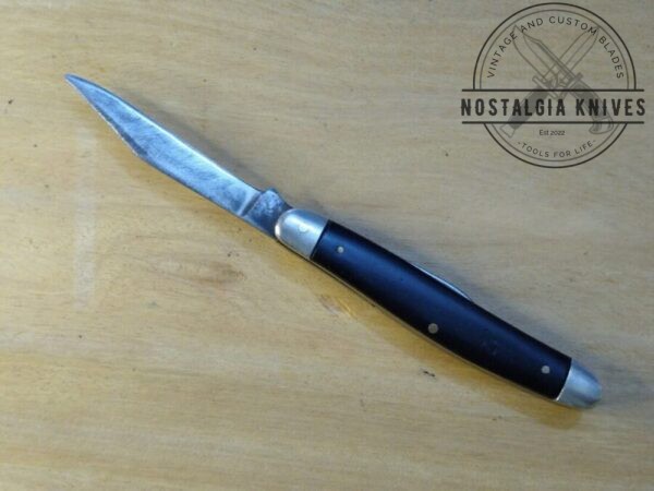 Vintage KutMaster Utica NY – 2 Blade Jack Knife with Smooth Black Delrin Handle Scales [Used – Near Mint Cond.] Everyday Carry[EDC]