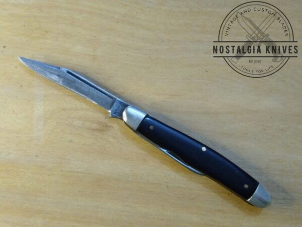 Vintage KutMaster Utica NY – 2 Blade Jack Knife with Smooth Black Delrin Handle Scales [Used – Near Mint Cond.] Everyday Carry[EDC]