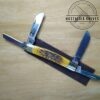 Böker Tree Brand Traditional 4 Blade Congress Pocket Knife with Brown Jigged Bone Handle 110721 - Made In Germany [Unused - Pristine Mint Cond.] - Image 4
