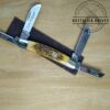 Böker Tree Brand Traditional 4 Blade Congress Pocket Knife with Brown Jigged Bone Handle 110721 - Made In Germany [Unused - Pristine Mint Cond.] - Image 6