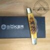 Böker Tree Brand Traditional 4 Blade Congress Pocket Knife with Brown Jigged Bone Handle 110721 - Made In Germany [Unused - Pristine Mint Cond.] - Image 9