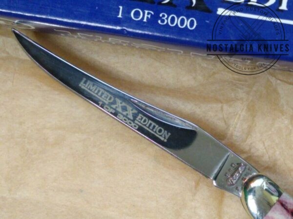 CaseXX Limited Edition -1 of 3000- Texas Toothpick Pocket Knife with Jigged Antique Bone Handle, in Original Box 610096SS – Yr2003 [Unused – Pristine Mint Cond.] Case XX™