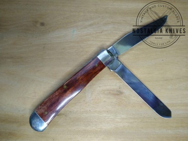 Case XX USA 6254 Mahogany Bone President’s Large 2 blade Trapper Knife – 1997 (Signature of president and COO, George T. Brinkley etched on blade) [Unused – Pristine Mint Cond.] Case XX™