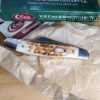 Case XX USA - Medium Stockman Knife Amber Bone w/ Patriotic Flag Badge 6318SS  [NIB - Pristine Mint Cond.]