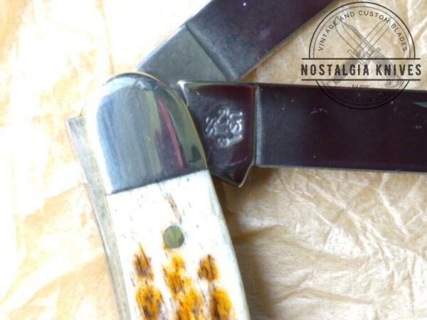 Case XX USA – Medium Stockman Knife Amber Bone w/ Patriotic Flag Badge 6318SS  [NIB – Pristine Mint Cond.] Case XX™