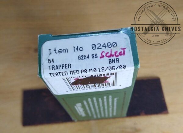 Case XX SELECT – 2000 Dark Red Bone 6254 SS Large 4.13″ 2 blade Trapper Knife In Original Box[Unused – Pristine Mint] Case XX™