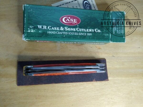 Case XX SELECT – 2000 Dark Red Bone 6254 SS Large 4.13″ 2 blade Trapper Knife In Original Box[Unused – Pristine Mint] Case XX™