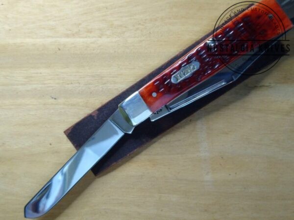 Case XX SELECT – 2000 Dark Red Bone 6254 SS Large 4.13″ 2 blade Trapper Knife In Original Box[Unused – Pristine Mint] Case XX™